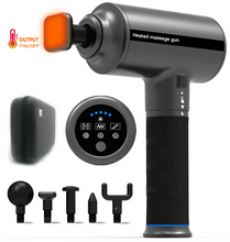 Load image into Gallery viewer, YICOLY Heated Percussion Massage Gun with 5 Massage Heads and 5 Powerful Speeds &amp; 3 Auto Modes, Hot Compress Deep Tissue Percussion Muscle Massager with Portable Case for Gym Office Home
